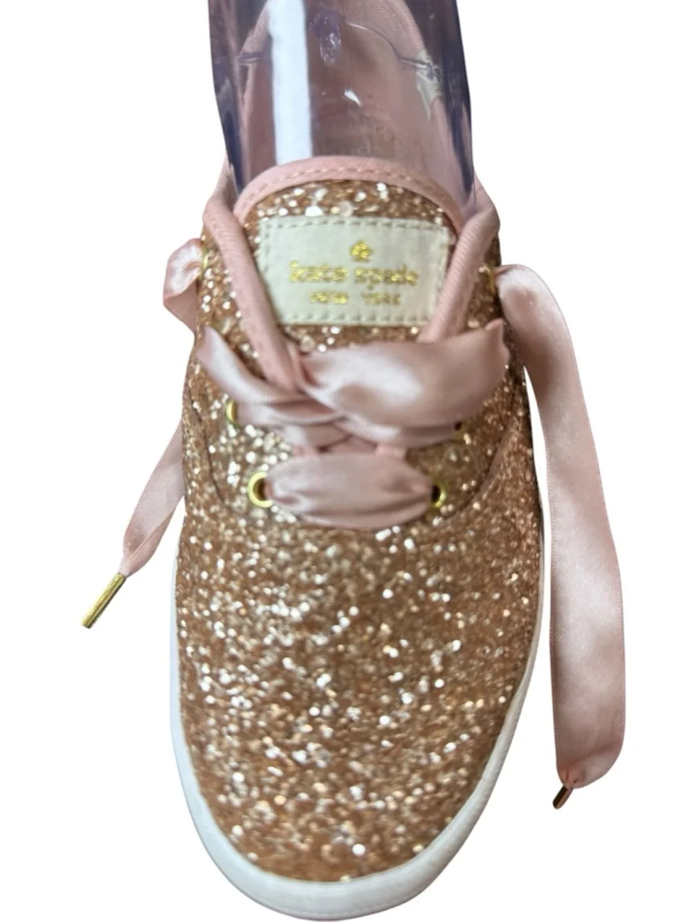 Kate Spade New York x Keds Champion Rose Gold Glitter Sneakers - Size 6